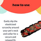 Huxley & Kent Ruff Pet Scrunchy | Shiny Christmas Plaid (Extra-Large) | Festive Christmas/Holiday Neckwear for Dogs/Cats | Fun Stretchable Costume Accessory | Soft Collar with Bells