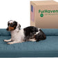 Furhaven Cooling Gel Dog Bed for Medium/Small Dogs w/ Removable Bolsters & Washable Cover, For Dogs Up to 35 lbs - Pinsonic Quilted Paw L Shaped Chaise - Bluestone, Medium