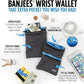 Sprigs Banjees 2 Pocket Wrist Wallet/Wrist Band/Wrist Pocket for Travel, Walking, & Running. Wallet Pouch That Holds Cash, Card, ID's, and More