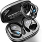Ltinist Wireless Earbud, Bluetooth 5.3 Headphones Pure Bass Sound with Earhooks, 75H Battery Over Ear Headphones with Dual-LED Display, IP7 Waterproof Earphones Built-in Microphone for Running Sports