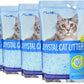 Made4Pets Cat Litter Crystals, Non Clumping Cat Litter Odor Control Kitty Litter Non Clumping No scooping Low Dust, Low Tracking, Lightweight, Dehydrates Waste,– 17.2 lbs (4 x 4.3 lb Packs)