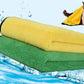 2 Pack Dog Towels Super Absorbent Pet Bath Towel Microfiber Dog Drying Towel for Small Dogs and Cats, Machine Washable, 11.8Inch x 23.6Inch, Yellow-Grey & Green-Grey