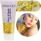 MEICOLY Gold Body Glitter,Yellow Face Glitter,Music Festival Outfits for Women,Hair Glitter Kids Sequins Makeup,Sparkle Face Body Glitter for Country Singer Concert,Mardi Gras Accessories