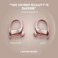 Rose Gold Wireless Running Earbuds for Women. Pink Bluetooth Sport Earbuds for Running, 80 Hour Long Battery Life Over the Ear with EarHooks, Wrap Around Ear buds with Microphone, Earphones