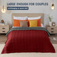 yescool Weighted Blanket for Adults (20 lbs, 88” x 104”, Red Grey) Cooling Heavy Blanket for Sleeping Perfect for 190-210 lbs, Queen Size Breathable Blanket with Premium Glass Bead, Machine Washable