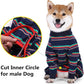 Dog Recovery Suit, Abdominal Wound After Surgery Wear, Prevent Licking Wounds, E-Collar & Cone Alternatives, Long Sleeve Postoperative Shirts Dog Pajamas Prevent Shedding(3XL, Blue)