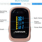 Oxygen Saturation Monitor, Wrinery Premium Pulse Oximeter Fingertip, Oxygen Monitor, O2 Saturation Monitor, OLED Portable Oximetry with Batteries, Lanyard (Rose gold-Royal black)