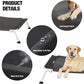 Veehoo Elevated Dog Bed for Outdoor, Cooling Waterproof Raised Dog Cots Beds for Large Dogs, Curved Off Ground Pet Hammock Cot Lifted for Outside, up to 85lbs, White Legs, Black 42"