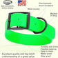 Dogline Biothane Waterproof Dog Collar Strong Coated Nylon Webbing with Black Hardware Odor- Proof for Easy Care Easy to Clean High Performance Fits Small Medium or Large Dogs, Tropical Green
