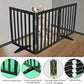 ZJSF Freestanding Indoor Dog Gate for House Foldable Wood Puppy Gate for Doorways Pet Gate for Stairs Extra Wide Pet Fence, Black, 24" Height 3 Panels