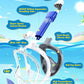 QingSong Kids Snorkel Mask Full Face, Snorkeling Set with Camera Mount, Foldable 180 Degree Panoramic View Snorkeling Gear Anti-Fog Anti-Leak