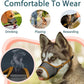 LUCKYPAW Dog Muzzle, Mesh Muzzle for Large Medium Small Dogs, Soft Mouth Guard for Biting Chewing, Breathable Mouth Guard with Adjustable Strap for Training(Brown, S(Snout:7.75"-8.75"))