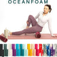 Oceanfoam Tidal Roller - Maroon, Blush & Hot Pink Marbled - Muscle Massage Foam Roller for Back Pain & Stretching - Firm & Ergonomic Wide Wave Textured - Yoga & Athletics - Full Size, 20" x 5"
