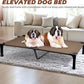 Heeyoo Elevated Dog Bed, Cooling Raised Pet Cot with Chew Proof Washable Breathable Mesh and Metal Frame, Portable Dog Cot Bed with No-Slip Feet for Outdoor or Indoor Use