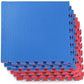 Xspec 1" Extra Thick 48 sq ft Reversible EVA Gym Foam Floor Mat Tiles (24" x 24"), Steel Pattern, 12 pcs, Blue & Red
