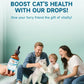 Collagen for Cats - Hip and Joint Supplement, Digestive & Immunity Support, Skin & Coat Health, Liquid Collagen for Cats with MSM, Glucosamine, Coconut Oil, Vitamin E, Roast Chicken Flavored, 60ml