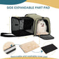 Petsfit Top Load Expandable Dog Carrier for Small Dog, Medium Cat, Or 2 Small Cats with Comfy Pad, Escape Proof, Easy Storage, Washable, Fit for Vet Visit and Outdoor, 19"X12" X12", Green