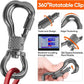 Tresbro 25FT Red Reflective Tie Out Cable for Dogs Up to 125 Pounds, Steel Wire Lead Leash with Stainless Rotatable Buckle, Lightweight and Enduring, Dog Chains Outside for Outdoor,Yard,Camping