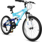 WEIZE Kids Mountain Bike, 20 inch Kids' Bicycles for 6-11 Years Old Boys Girls with Dual Full Suspension, 6 Speeds Drivetrain, High-Carbon Steel Frame, Ideal for Young Riders and Adventurers