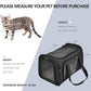 Large Soft Sided Cat and Pet Carrier for Cats and Puppies up to 25Lbs - Collapsible, Waterproof Travel Carrier - Black