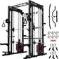 RitFit M1 & M1 Pro Smith Machine with Cable Crossover System, Multi-Function Squat Rack Power Cage for Home Gym, Power Rack and Packages