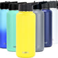 DRINCO Stainless Steel Water Bottle Spout Lid Vacuum Insulated Double Wall Water Bottle Wide Mouth (40oz 32oz 22oz 18oz 14oz) Leak Proof Keeps Cold or Hot (32 oz, 32oz Illuminating Yellow)