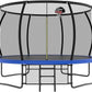 10 12 14 15 16FT Outdoor Trampolines for Kids and Adults, Pumpkin Trampoline with Curved Poles, Recreational Trampoline with Basketball Hoop and Safety Enclosure Net for Kids and Adults