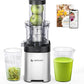 AMZCHEF Cold Press Juicer, Juicer Machines - 3.1" Large Feed Chute for Whole Fruits & Vegetables, Stainless Steel Slow Masticating Juicer Easy to Clean, Large Auger, Double Strainers, Silver