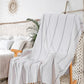 Gray Soft Throw Blanket Home Decoration Living Room Accessories Sofa Finds Couch Cover Apartment Essential Minimalist Magnolia Japandi Organic Modern Scandinavian Nursery Hogar Neutral