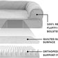 Furhaven Orthopedic Dog Bed for Large Dogs w/ Removable Bolsters & Washable Cover, For Dogs Up to 95 lbs - Quilted Sofa - Silver Gray, Jumbo/XL