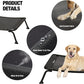 Veehoo Outdoor Elevated Dog Bed, Cooling Raised Dog Cot Bed XL, Portable Waterproof Curved Dogs Hammock Beds for Outside, up to 150lbs, Black Legs, Black 49"