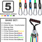 Resistance Bands Set, Workout Bands with Handles, Door Anchor, Ankle Straps and Carry Bag, Exercise Bands for Shape Body and Home Workouts