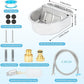 FHTONGE 304 Stainless Steel Automatic Dog Water Bowl Dispenser with Drainage and Float Valves, Large Auto Fill Dog Waterer for Outdoor Big Dogs Livestock Poultry Horse Cow Goat Pig Chicken Duck Rabbit