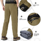 YSENTO Men's Fleece Lined Ski Snow Pants Winter Waterproof Softshell Insulated Hiking Cargo Pants