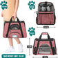 PetAmi Airline Approved Pet Carrier for Cat, Soft Sided Dog Carrier Small Dog, Cat Travel Supply Accessories Indoor Cats, Ventilated Pet Carrying Bag Medium Large Kitten Puppy, Small Heather White Red