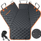 Dog Car Seat Cover, Durable Waterproof Scratch Proof Nonslip Dog Hammock, Back Seat Covers with Pocket for Cars SUVs and Trucks - S, Black/Orange