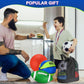 Deekin 4 Pcs Sport Balls Set for Kids Teens, Include Official Size 5 Basketball 4 Soccer 6 Football Playground Ball and Pump Sports Equipment Bag Recess Equipment Sport for Students(Navy Blue, Green)