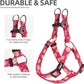 PUPTECK No Pull Dog Harness Soft Adjustable Basic Nylon Step in Puppy Vest Outdoor Walking with ID Tag, Fuchsia Daisy, S