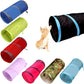 iCAGY Foldable Spiral Cat Tunnel - Indoor Toy for Small Cats, Kittens, and Rabbits - Tube for Interactive Play and Outdoor Fun - Pet Activity Toy 20" Family Pack 8 Pcs