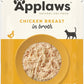 Applaws Natural Wet Cat Food in Broth, Limited Ingredient Wet Cat Food Pouches, No Additives, Made with Natural Ingredients, Chicken Breast in Broth (12 x 5.3oz Pouches)