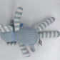 100% Organic Cotton Baby Elephant Stuffed Animal 7.1" | Blue Soft Toy for Newborn
