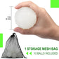 Liliful 10 Pcs Glow in The Dark Dog Toys 2.4 Inch Dog Balls Rubber Glowing Fetch Ball with Net Bag for Puppy Small Medium Dogs