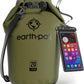 Earth Pak Waterproof Dry Bag - Roll Top Waterproof Backpack Sack Keeps Gear Dry for Kayak with Waterproof Phone Case