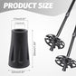 BlingKingdom 6 PCS Walking Stick Caps Trekking Pole Tips Rubber Hiking Walking Stick Tips for Hiking Sticks, Trekking Poles, Walkers