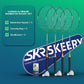 Professional Badminton Set with Winch System,Portable Badminton Net includes Carbon Aluminum Badminton Rackets Set of 4,3 Shuttlecocks and Carrying Bag,Badminton Sets for Backyards,Beach