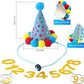 Dog Birthday Party Supplies Set,Birthday Bandana,Boy Girl Dog Birthday Hat with Numbers,Happy Birthday Banner for Golden Retriever French Bulldog Labrador Teddy Husky (Blue)