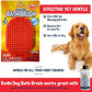 Bodhi Dog Shampoo Brush - Pet Grooming & Bath Supplies for Dogs and Cats - Bath Brush for Long & Short Hair - Premium Scrubber for Shower, Bathing & Massage (One Pack, Red)