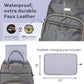 RUVALINO Diaper Bag Backpack, Multifunction Travel Baby Diaper Bag with Changing Pad, Insulated Bottle Holders & Pacifier Case, Large Capacity,Waterproof, Iron Gray