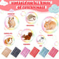 Yulejo 6 Pieces Guinea Pig Bed Mats with Cleaning Dustpan Brush Washable Plush Cage Lines Soft Fleece Sleeping Bedding Pads for Hamster Bunny Chinchilla Squirrel Small Animals (Cool Color, Star)