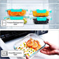 VERONES 10Pack Glass Meal Prep Containers, Airtight Glass Lunch Containers,Stackable Glass Food Storage Containers Set with Lids,Exclusive of BPA, for Microwave,Oven, Freezer&Dishwasher Friendly,Green